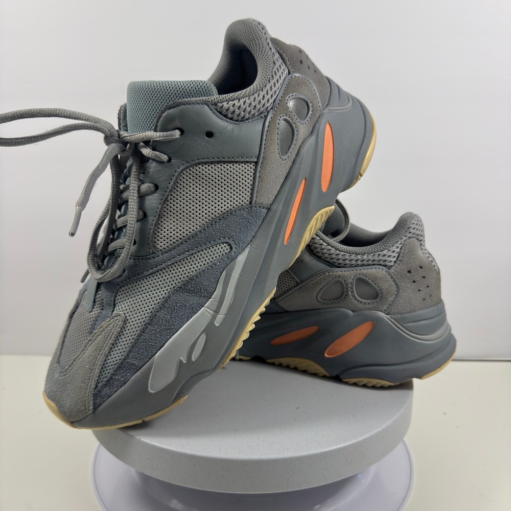 Adidas Yeezy 700 V1 Utility Gray Orange Boost Chunky Sneakers Shoes Size 10